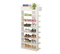 VBNCUUIOPO Scarpiera in legno mensola per corridoio grande mobili bianco scarpiera 8 ripiani armadio portaoggetti (colore: bianco Dimensioni: 43 24 116 cm)