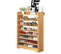 VBNCUUIOPO Scarpiere scarpiera scarpiera organizer per scarpe scaffale armadio a 8 livelli può contenere 24 paia salvaspazio facile da montare (colore: noce chiaro Dimensioni: 75 24 119 cm)