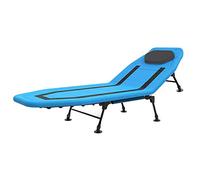 VBNCUUIOPO Schienale regolabile a 5 velocità letto pieghevole pranzo singolo sedia da ufficio semplice Siesta letti di accompagnamento per adulti (colore: blu Dimensioni: 200 80 40 cm)