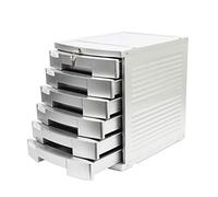 VBNCUUIOPO Scrivania con serratura armadietto per archivio dati A4 cassetto argento piano di lavoro ufficio piano di lavoro a sei strati in plastica piccolo armadietto per archiviazione (colore