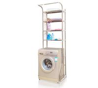VBNCUUIOPO Tavolo portaoggetti per doccia, organizer da bagno sopra il WC, 4 ripiani, organizer per lavanderia, salvaspazio, da mettere sopra il WC, bianco, per cucina e bagno