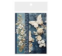 Vbnuyhim Carta per decoupage floreale, stile floreale, strappabile, per scrapbooking, decoupage, forniture multifunzionali, cancelleria decorativa per album di ritagli, collage manuale