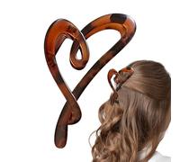 Vbnuyhim Fermaglio per capelli a forma di cuore, clip per capelli a forma di cuore, elegante forma d'amore, clip per capelli antiscivolo, , accessorio alla moda, presa forte, clip per mascella,