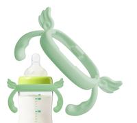 Vbnuyhim Maniglie per bottiglie di latte, manico per mangiatoie, manico morbido di diametro ampio, impugnatura quadrata in silicone per bottiglie da 141,7 g e 226,8 g