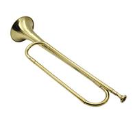Vbnuyhim Tromba da cavalleria, tromba tascabile,Tromba portatile placcata oro | Corno tromba portatile strumento tromba portatile, ottone tromba standard B retrò per, adolescenti