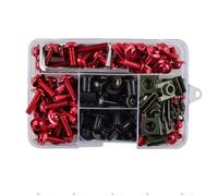 VBNYBA Moto Viti Compatibile con Ducati per Multistrada 1200 per Panigale V4 V2 Bulloni Carenatura Moto Viti Dadi Clip Kit Viti Carenatura Moto Kit(Red)