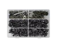 VBNYBA Moto Viti Compatibile con per ZX6R per ZX7R per ZX9R per ZZR600 Kit Bulloni Carenatura Moto Moto M5 M6 Bulloni Viti Rondelle Clip 253 Pezzi(Black)
