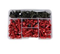 VBNYBA Moto Viti Compatibile con Suzuki per GSX750F per SV1000 per SV650 per TL1000R/S per DL650 per DL1000 Kit Completo di Viti E Bulloni per Carenatura Moto 177 Pezzi(Red)
