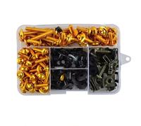 VBNYBA Moto Viti Compatibile con Vespa per GTS 250 300 per Sprint per Primavera 150 GTV LXV PX Accessori per Moto Kit Viti Bulloni Carenatura Dado Clip 195 Pezzi(Yellow)