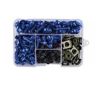 VBNYBA Moto Viti Compatibile con Yamaha per Tenere 7 per T700 per XTZ700 Carenatura del Motociclo M5 M6 Bulloni in Alluminio Viti Kit Dado Clip Viti per Moto 195 Pezzi(Blue)