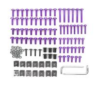 VBNYBA Moto Viti Compatibile con Yamaha per YZF 600 1000 per R1 per R6 per R3 per R15 per R25 Bulloni Carenatura Moto Viti Kit Dadi Viti Carrozzeria Moto(Purple)