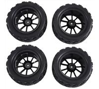 VBNYBA RC Ruote E Pneumatici Compatibile con per traxxas per Rustler 2Wd 4X4 12mm Hex 1/10 RC Truck Ruote E Pneumatici