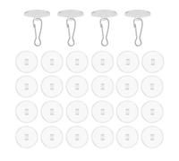 VBNZBK Set di 60 ganci trasparenti autoadesivi da soffitto senza foratura, ganci decorativi con clip per asta per bandiera, per soffitti, pareti, compleanni, Natale