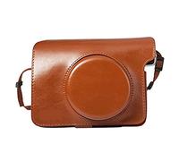 VBPBHFFNMW PU. Copertura protettiva for sacchi di cuoio Cover protettiva/cinturino a spalla nero o marrone, stampa istantanea stampa adatta for Fujifilm Instax largo 300 borsa fotografica(Bruin)