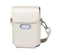 VBPBHFFNMW Sacchetto della stampante PU. Borsa da stoccaggio in pelle Blu Pink Blu Straw Bianco Tracolla Borsa a tracolla Adatta for Fujifilm Mini Link borsa fotografica(Wit)