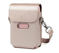 VBPBHFFNMW Sacchetto della stampante PU. Borsa da stoccaggio in pelle Blu Pink Blu Straw Bianco Tracolla Borsa a tracolla Adatta for Fujifilm Mini Link borsa fotografica(Roze)