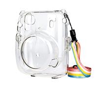 VBPCEFZTLK Borsa for fotocamera Portable TRACCIA TRASPARENTE BAG TRASPARENTE Copertura protettiva Cover protettiva for cinturino anti-impatto Adatta for Fuji Instax Mini 11 borsa fotografica(Transpare