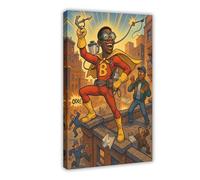 VBQHIR Poster su tela, motivo: giustizia urbana, fai da te, decorazione per camera da letto, paesaggio decorativo, idea regalo, 50 x 75 cm