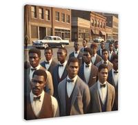 VBQHIR Unity for Africa poster degli anni '60 su tela, stampa artistica da parete, 30 x 30 cm