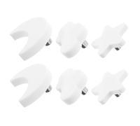 VBSJAH 6 pezzi maniglie per mobili da cucina di gomma morbida anticollisione pomelli per mobili bambini, stelle, luna e nuvole pomelli per cassetti, per garantire la sicurezza del bambino