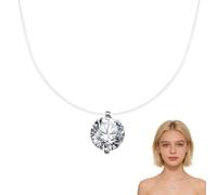 VBSJAH Collana per Donna con Collana con moissanite "Lacrime di Sirena"e, Gioiello Romantico per Anniversario, Lunghezza 45 cm, San Valentino, Regalo per Lei