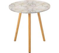 VBTGVE Tovaglia rotonda in marmo, sfondo marmo rosa e pesca, comodino bianco, tavolino da caffè, tovaglia per soggiorno, camera da letto, piccolo spazio, adatta per tavolo rotondo da 50,8 cm, beige