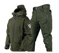 VBVARV Uniforme Militare Uomo ACU Camo Jacket And Pants Army Combat Multicam Camicia Tactical Hunting Paintball Pants Set,Military Green,M