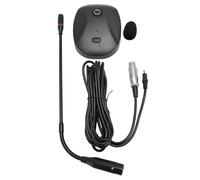 VBXCMLDPO Microfono a condensatore a collo di cigno con connettore XLR, microfono cardioide da tavolo per conferenze videoconferenze, microfono a collo di cigno regolabile con base, qualità