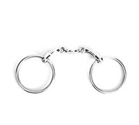 VBXCMLDPO Museruola a Bit in Acciaio Inox a D, museruola a Anello Multiuso per Cavalli, Bocca Spezzata con Maglia Curva, Accessori durevoli per museruole da Cavallo Disponibili nelle Misure (L)
