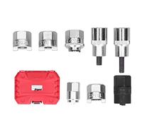 VBXCMLDPO Set di 8 chiavi a bussola per dadi delle molle della sospensione, kit di strumenti per la rimozione delle molle dell'ammortizzatore con scatola di conservazione, per riparazioni