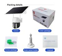 VC3-4G 5MP SONY V380PRO TELECAMERA SMART PTZ IP WIFI PANNELLO SOLARE IOS ANDROID