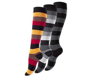 VCA 3 Paia Calze Lunghe al Ginocchio a righe - Donna