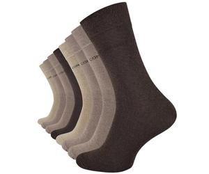 VCA 8 paia di calzini da uomo COMFORT in marrone, senza elastico, calzini da uomo in cotone cottonprime, marrone, 39-42