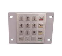 VCBGDJI 16 tastiera standard chiave del metallo dell'acciaio inossidabile IP65 con il silicone impermeabile per l'applicazione del chiosco (matrice, disposizione 1)