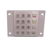 VCBGDJI 16 tastiera standard chiave del metallo dell'acciaio inossidabile IP65 con il silicone impermeabile per l'applicazione del chiosco (RS232, disposizione 3)