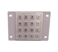 VCBGDJI 16 tastiera standard chiave del metallo dell'acciaio inossidabile IP65 con il silicone impermeabile per l'applicazione del chiosco (PS2, disposizione 5)