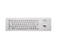 VCBGDJI Embedded Stainless Steel Industrial Keyboard, Integrated Trackball Explosion-proof Keyboard For Information Kiosks(PS2)