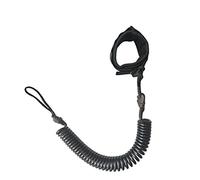 VCBGDJI Guinzaglio per tavola da surf da 3 m, con cinghia elastica elastica e sicura, a spirale, alla caviglia, per stare in piedi, zattera, trazione, surf, kayak, accessorio (Svart)