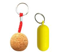 VCBGDJI Portachiavi galleggiante con sfera di sughero, in plastica, per barche, vela, kayak, surf, regalo (rosso giallo)