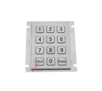 VCBGDJI Tastiera numerica con 12 tasti, 3 x 4, USB, in acciaio inox, per controllo accessi (interfaccia a matrice, Clear and Enter)