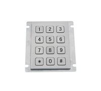 VCBGDJI Tastiera numerica USB a matrice 3x4 con 12 tasti, in acciaio inox, per controllo accessi (interfaccia USB, personalizzabile)