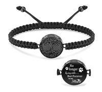 VCCWYQK Bracciale con urna dell'albero della vita, per cenere, per donne e uomini, per cremazione, regolabile, in corda, 26cm, Acciaio inossidabile, Non pietra preziosa