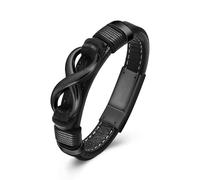 VCCWYQK Bracciale con urna infinita per cenere, in acciaio inox, per uomo, 22cm, Acciaio inossidabile, Senza Gemstone