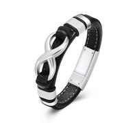 VCCWYQK Bracciale con urna infinita per cenere, in acciaio inox, per uomo, 24 cm, Acciaio inossidabile, Senza Gemstone