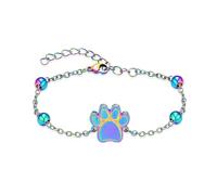VCCWYQK Bracciale con urna per cenere di cani e gatti, gioiello per cremazione, regolabile, regalo per persone, contenitore di cenere per animali domestici, 22cm, Acciaio inossidabile, Senza Gemstone