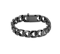 VCCWYQK Bracciale per urna di cremazione per le ceneri per gli uomini Bracciale cubano di collegamento per urna di cenere Bracciale portaceneri Keepsake Memorial (20cm, B)