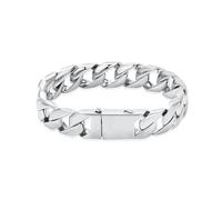 VCCWYQK Bracciale per urna di cremazione per le ceneri per gli uomini Bracciale cubano di collegamento per urna di cenere Bracciale portaceneri Keepsake Memorial (22cm, A)