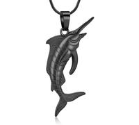 VCCWYQK Collana con urna a forma di pesce, per uomini e donne, in acciaio inox, ciondolo commemorativo per le ceneri di una persona cara, Acciaio inossidabile, Nessuna pietra preziosa