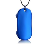 VCCWYQK Collana con urne per skateboard, per uomini e ragazzi, in acciaio inox, per cremazione, regalo per il titolare delle ceneri di una persona cara, Acciaio inossidabile, Senza Gemme