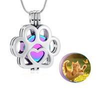 VCCWYQK Collana per ceneri personalizzata con albero della vita, adatta per uomo e donna, con testo inciso o stampa fotografica, in acciaio inox, con catena, Taglia unica, Acciaio inossidabile, Senza